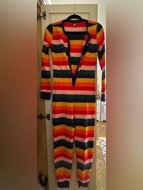 Old Navy Multi-Color Striped Onesie Pajamas